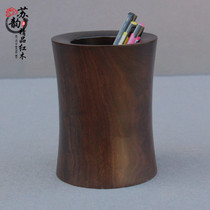 Redwood pen holder crafts ornaments Wood plain pen holder solid wood red sandalwood carving Pen Holder