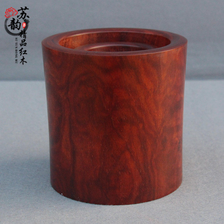 Mahogany pen holder African red sandalwood pen holder Mahogany crafts Solid wood blood sandalwood study pen holder