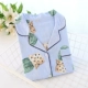 Cặp đôi mẫu Nhật Bản mùa xuân và mùa hè mùa thu cotton gạc đồ ngủ nam và nữ cotton lỏng phiên bản mùa hè của bộ đồ dịch vụ gia đình