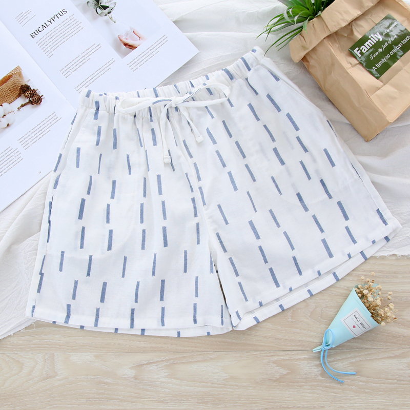Quần short của phụ nữ phần mỏng đồ ngủ mùa hè của phụ nữ bông đôi gạc năm quần bông không- in thường nhà quần quần ấm mùa đông cho nữ
