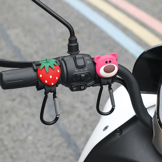 Electric car hook lock buckle front universal punch-free multi-functional battery baby bicycle bag heavy helmet