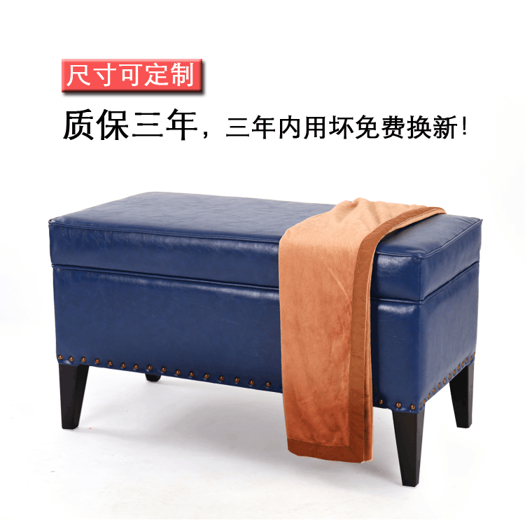 American-style log changing shoe stool home entrance door wear shoe stool foot stool multi-functional bedside bed end stool long stool