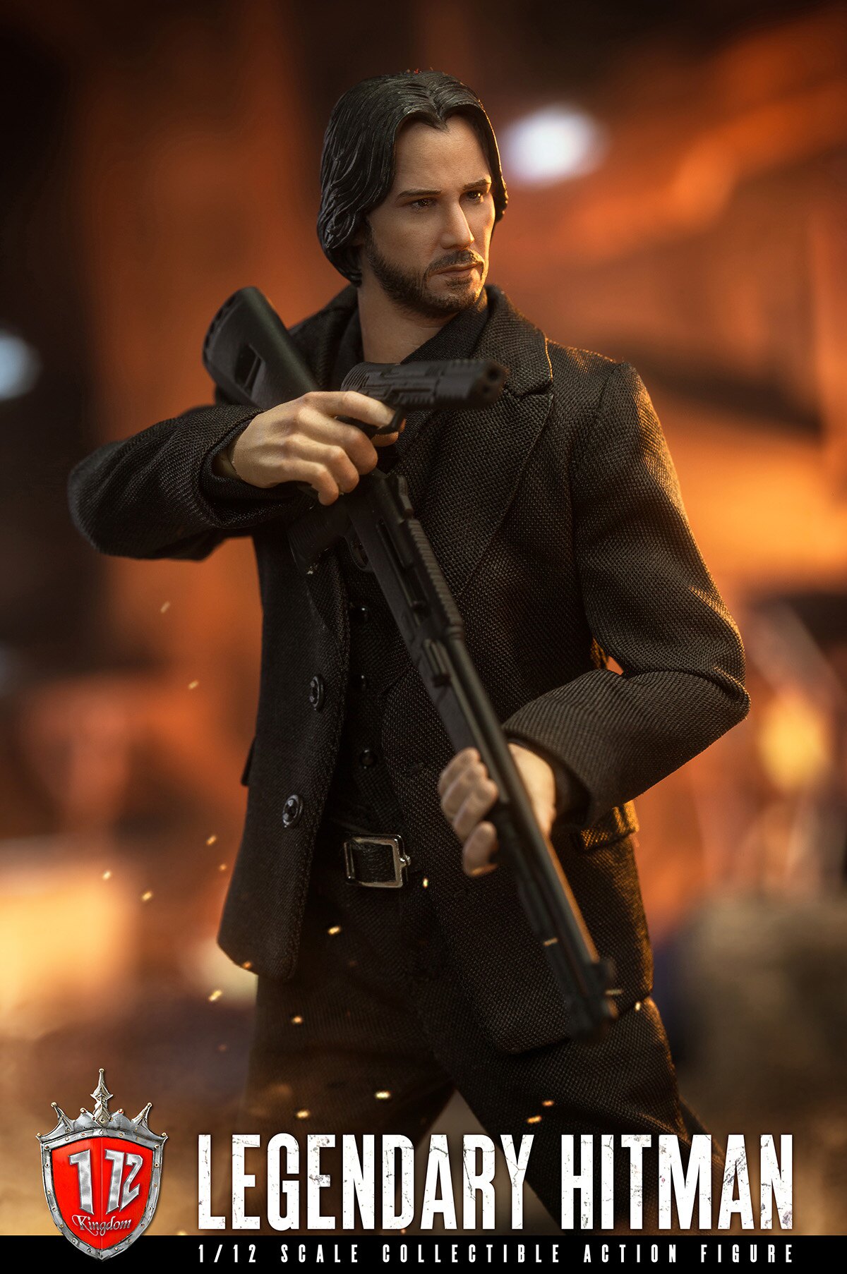 Kingdom KD-9001 John wick 1/12 ジョン ウィック KD-9001: Kingdom Legendary Hitman John Wick Keanu Reeves 1/12