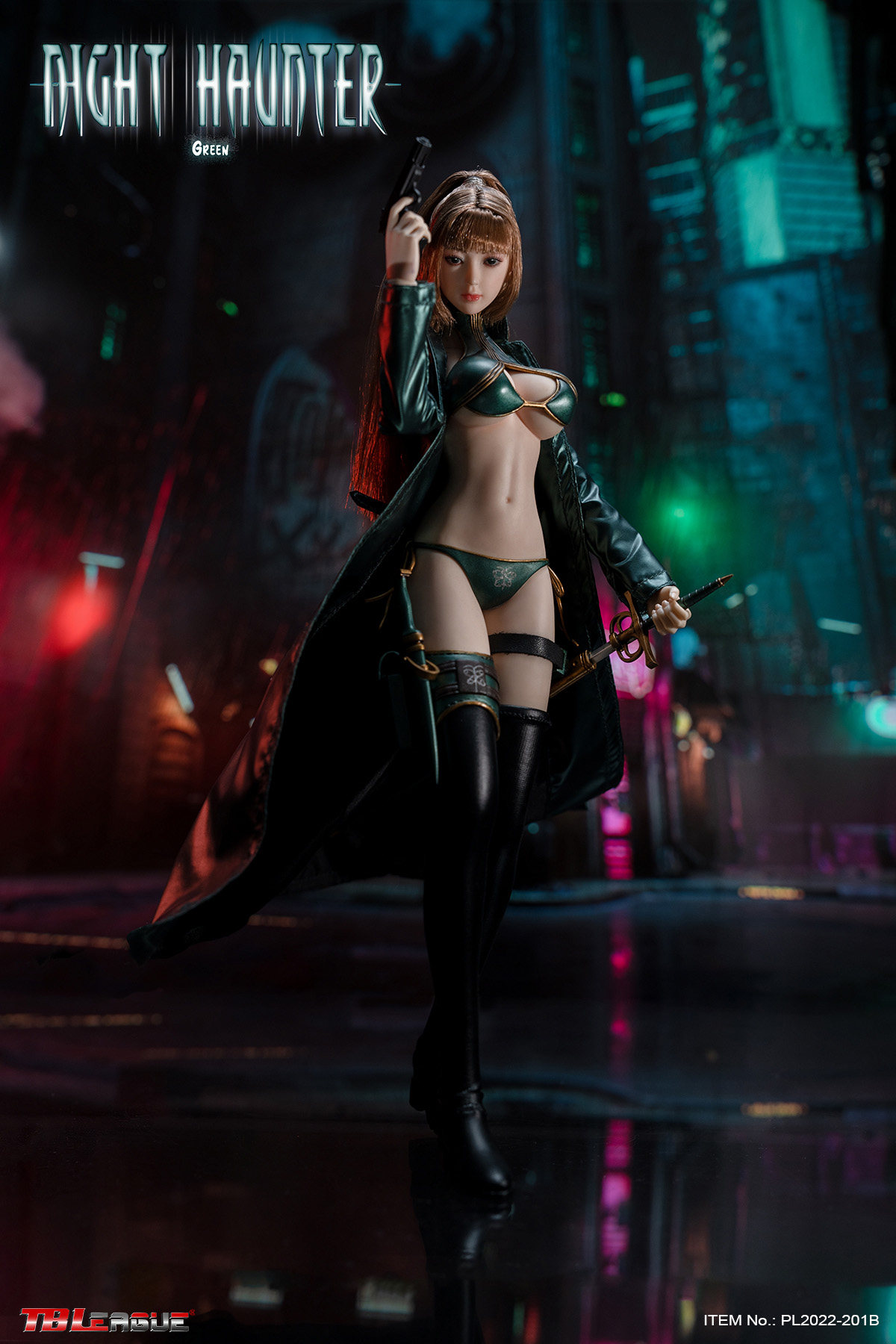 TBLeague Devil Spy Deadly Agent Green Ver. 1/6 Scale Female Action