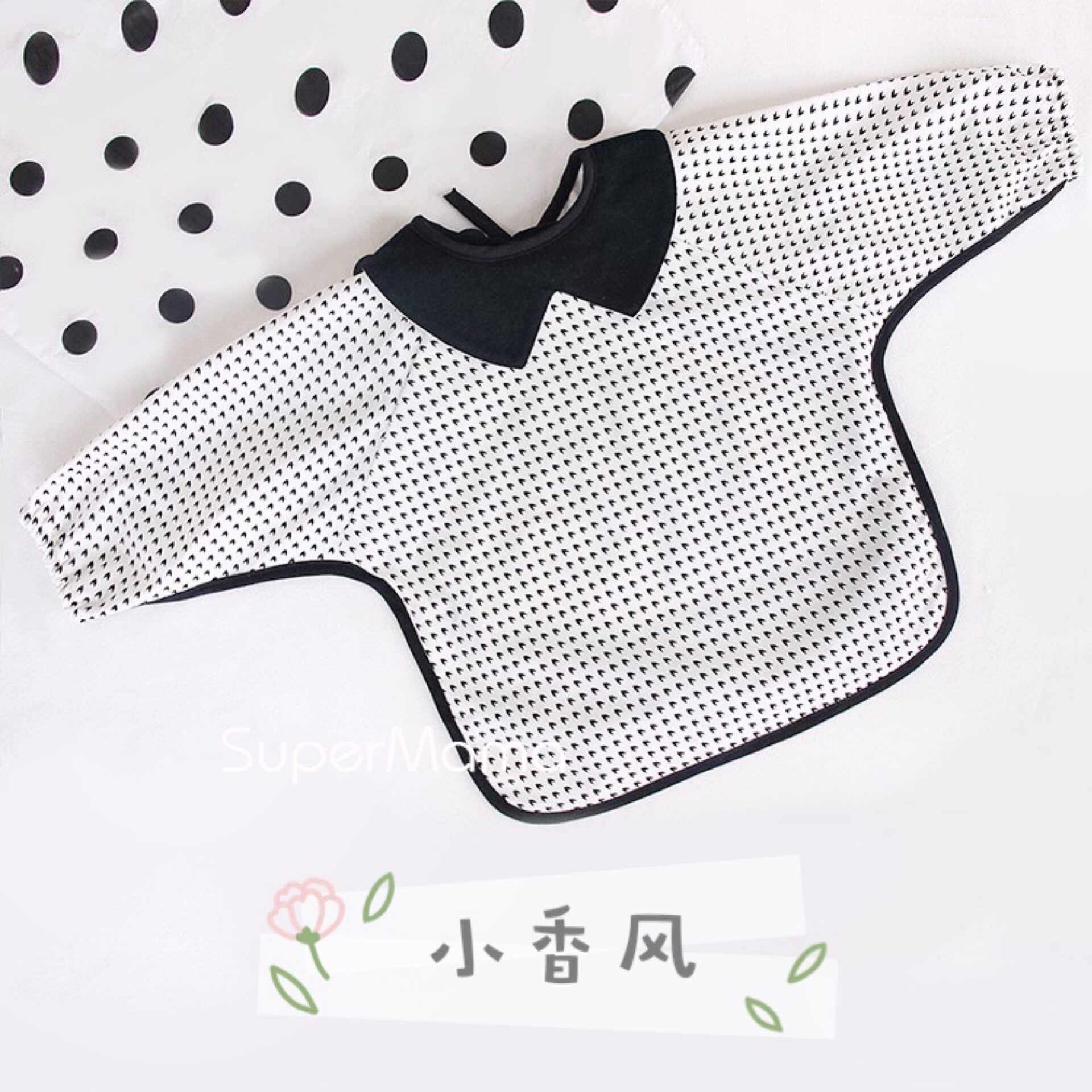 ins children's bib autumn and winter thin waterproof infants and young children eat reverse clothing men and women baby big bib painting clothes