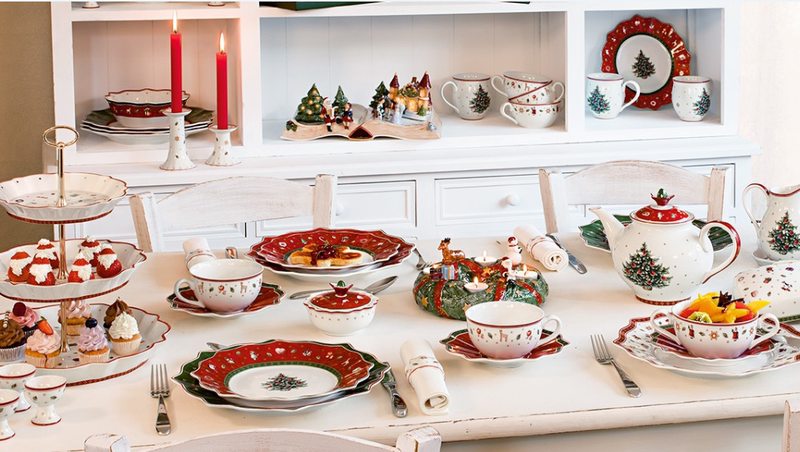 German Villeroy & Boch Tableware Christmas Round Dinner Plate Cake Plate Mug Coffee Cup Salad Plate