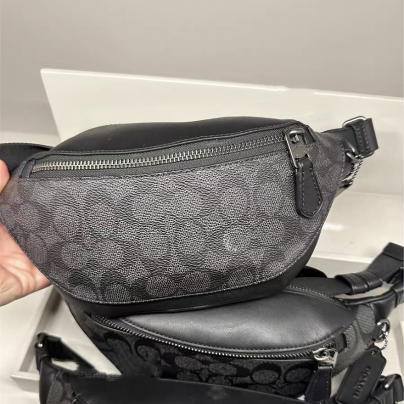 Coach Crossbody Bag, Shoulder Bag, Waist Bag, Classic Men's Bag, Chest Bag Racercv924, Vintage Pattern Pvc in Stock