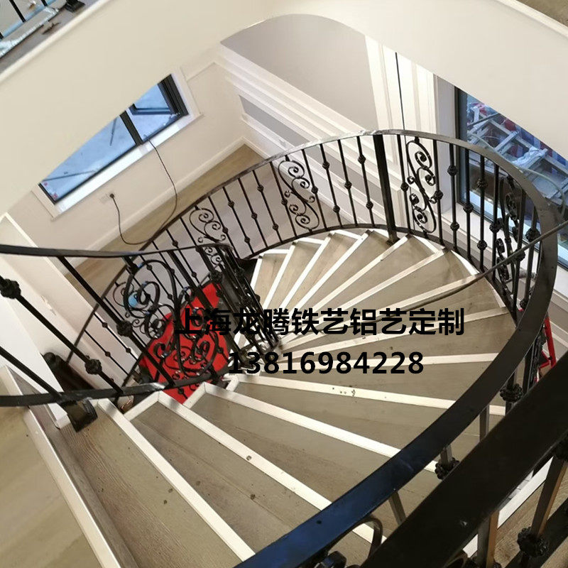 Shanghai Iron Art Stairway Eu Style Stairway Armrest Guard Barrier Loft Guard Rail Corridor Armrest Gate Custom