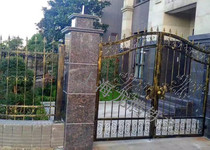 Shanghai Wrought iron garden gate Villa gate Garden wrought iron door High-grade security door Outdoor double open door