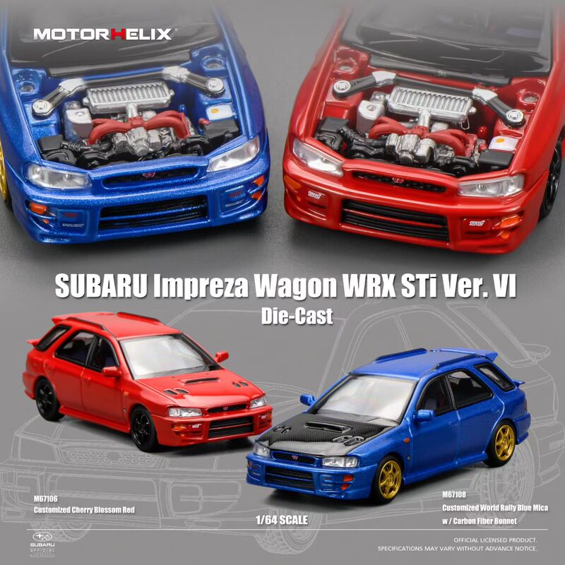 Mh 1:64 Subaru Impreza Wagon Wrx Sti Version Vi Openable Alloy Car Mh 1:64 Subaru Impreza Wagon Wrx Sti Version Vi Openable Alloy Car