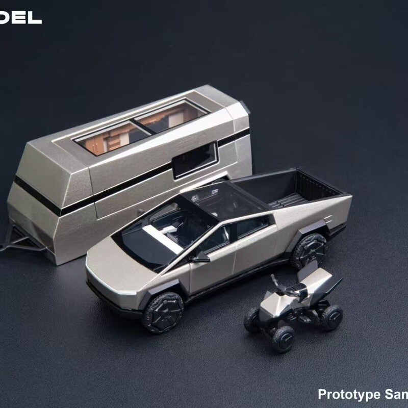 Dm Model 1/64 Tesla Cybertruck Metal Steel Silver Alloy Car Model Dm Model 1/64 Tesla Cybertruck Metal Steel Silver Alloy Car Model