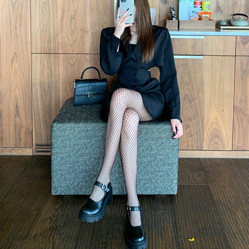 Fishing net socks female in black long summer wearing thin sex thin net socks hollow pantyhose female