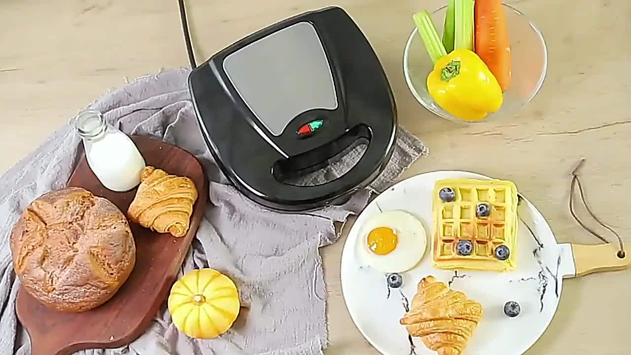 Mini Waffle Maker Detachable Breakfast Sandwich Maker Toaster 6 In 1
