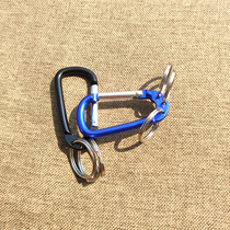 D-type key chain with three key ring mini mountaineering buckle aluminum alloy spring buckle key special outdoor more