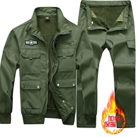 Новый хлопковый армейский зеленый костюм 668 плюс бархатный костюм