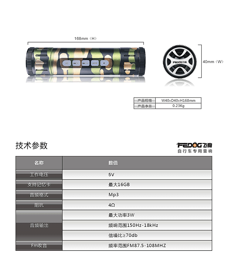 Haut-parleurs pour vélos FEDOG - Ref 2274569 Image 27