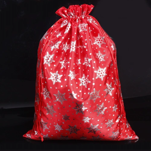Apple, красный рождественский защитный амулет, упаковка, мешочек, тканевый мешок, со снежинками, подарок на день рождения