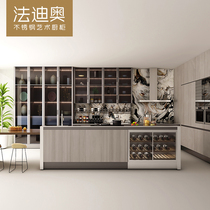 Fadio 304 stainless steel kitchen cabinets custom whole open kitchen New light luxury custom-made Garan