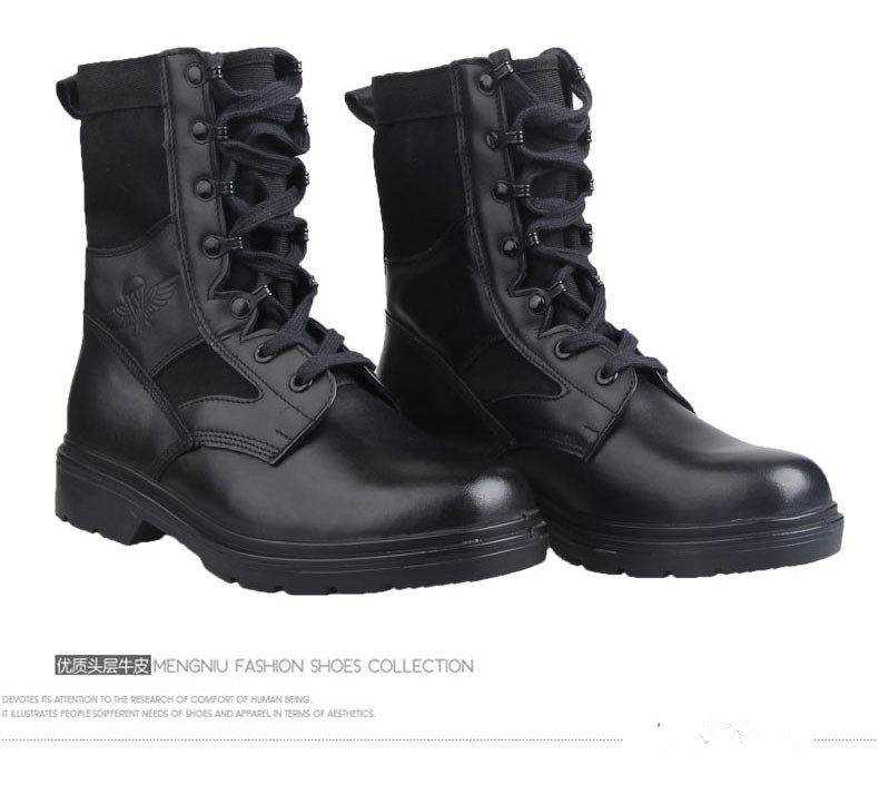 Boots militaires pour homme en cuir - Ref 1398581 Image 13