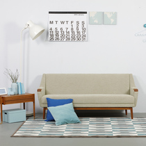 Wooden furniture MUNA sofa Nordic cloth Art Living room Three people in Denmark Classic small family Middle with armrests