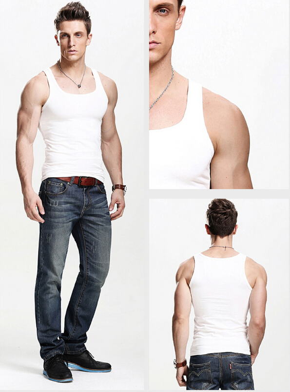 Áo thun nam cổ vuông cotton tập thể dục chạy thể dục thể thao quần lót đáy mồ hôi nam vest tự tu nam ao ba lo nam