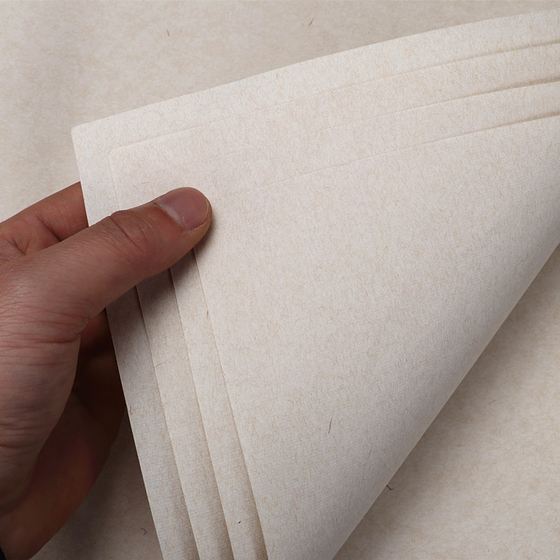Handmade Broussonetia Leather Jute Leather Paper Half Raw Cooked Small Block Paper Four Feet Six Feet Open Imitation Ancient Semi-Raw Cooked Calligraphy Special Paper