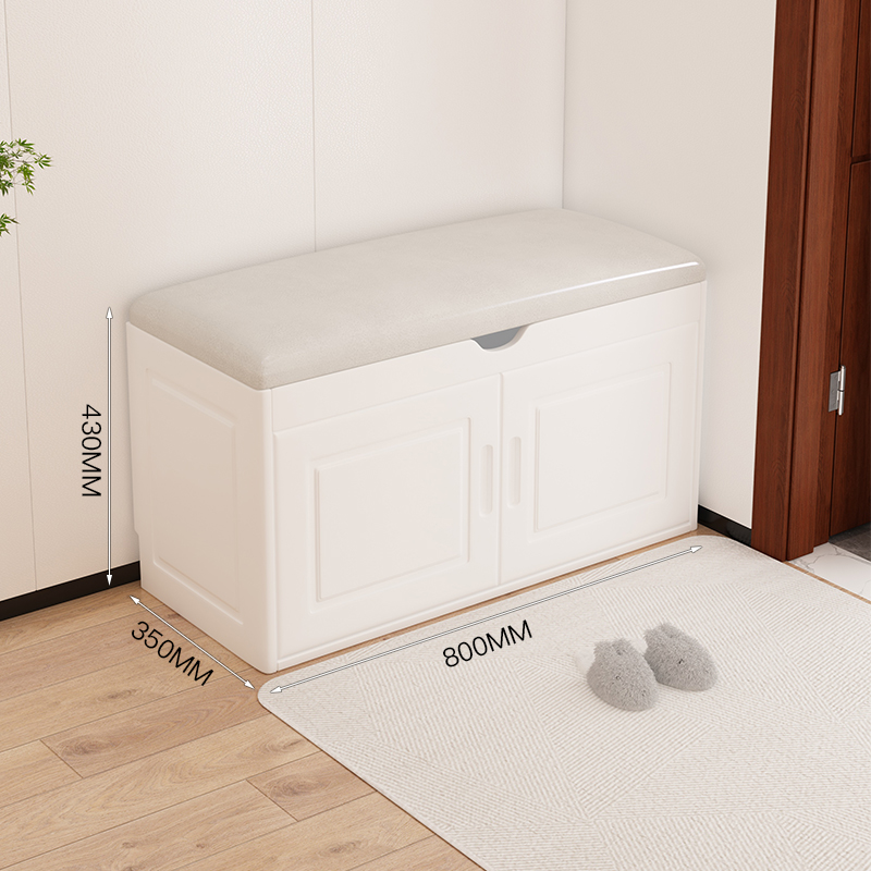 Solid Wood Changing Shoes Stool Home Doorway Shoe Cabinet Sitting Stool integrated into the family Guan Guan Strip can be seated on the bench-Taobao