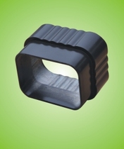 Color aluminum alloy square rainwater pipe Finished gutter exterior wall water joint accessories Villa overwater wall interface device