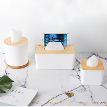 Home desktop tissue box creative simple living room coffee table drawing paper box napkin box remote control storage box roll paper box