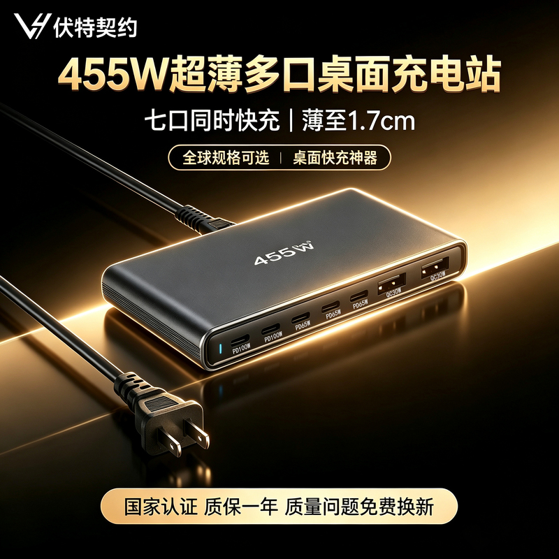 455W Ultra-Thin Portable Gallium Nitride Charger Multi-Port Desktop Charging Station Full Protocol High-Power Super Fast Charging Head Suitable for Laptop Power Adapter Tablet Phone Global Specifications Europe, Uk, Australia 455W Ultra-Thin Portable Gallium Nitride Charger Multi-Port Desktop Charging Station Full Protocol High-Power Super Fast Charging Head Suitable for Laptop Power Adapter Tablet Phone Global Specifications Europe, Uk, Australia