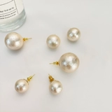 Хлопковые ретро большие серьги из жемчуга, легкий роскошный стиль, французский стиль