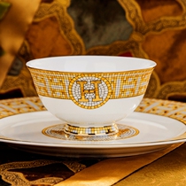  Dishes and tableware set Jingdezhen ceramic bowls and dishes European-style household bone China eating plates and bowls combination single product collocation