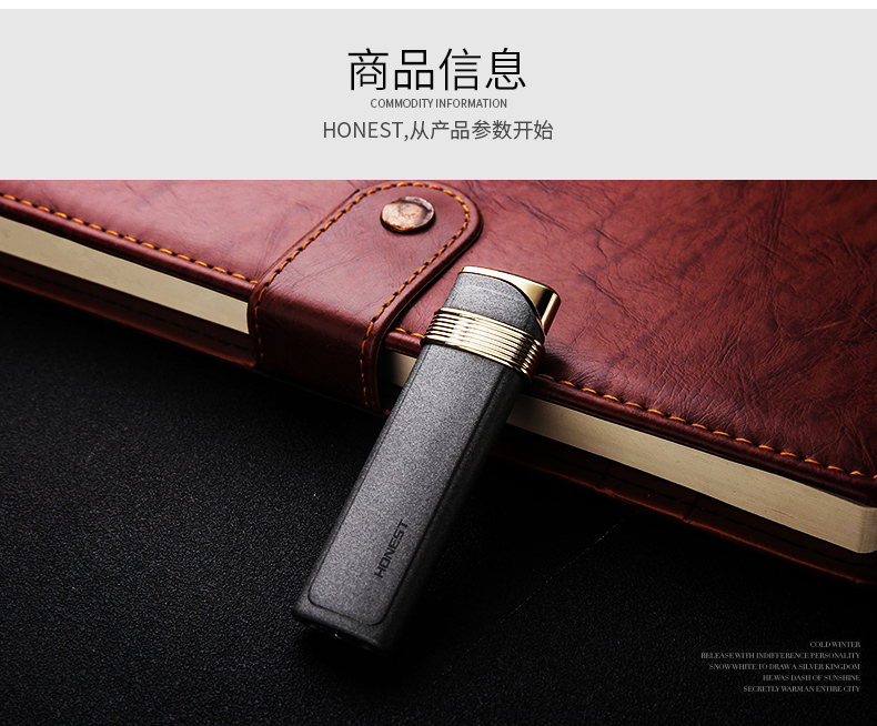 Baicheng cá tính mới bật lửa nhẹ cơ thể bơm hơi nam sáng tạo siêu mỏng kim loại thẳng đỏ lửa xì gà bật lửa đẹp giá rẻ