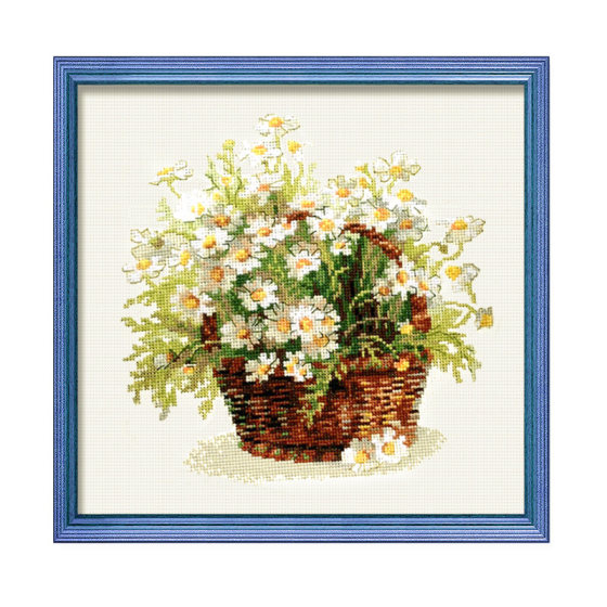 Cross-stitch small pieces 2024 new thread embroidery living room and bedroom hand-embroidered small pieces European style simple flower series