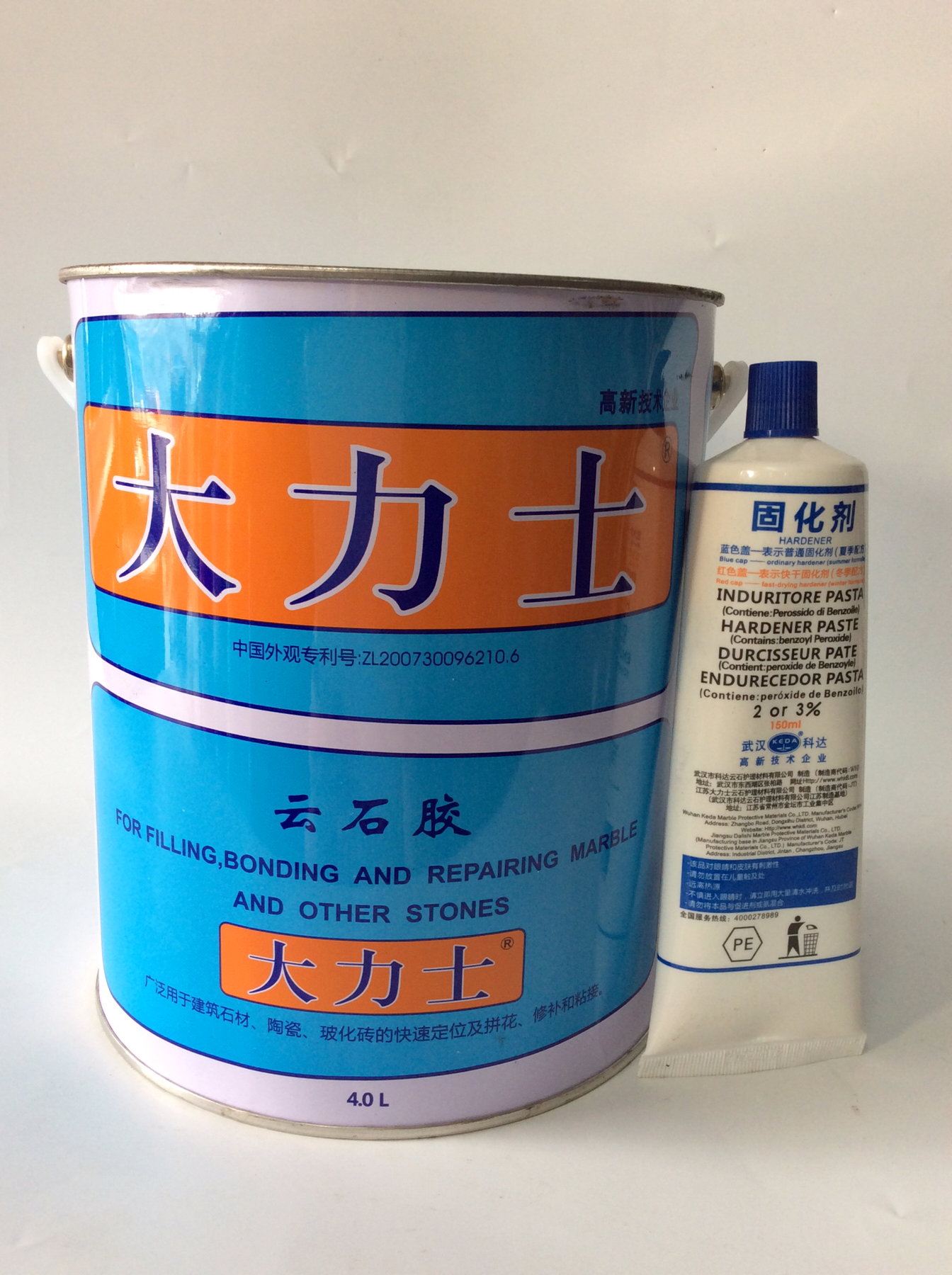Wuhan Hercules Hercules Marble Glue Marble Glue Stone Glue Stone Glue Tiles pick up the agent dry hanging glue 4L