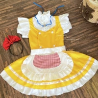Cutelamb "Chicken Yellow" Японская милая милая девочка лолита платье для горничной мягкая одежда короткая юбка