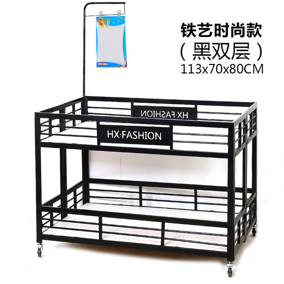 Thickened supermarket promotional table stack head display stand folding float truck shopping mall promotional car stall car shelf