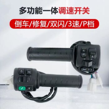 Electric Vehicle Battery Car Combination Switch Speed Control Handle Accelerator Twist Grip Double Flash Reverse P Gear Repair Integrated Switch