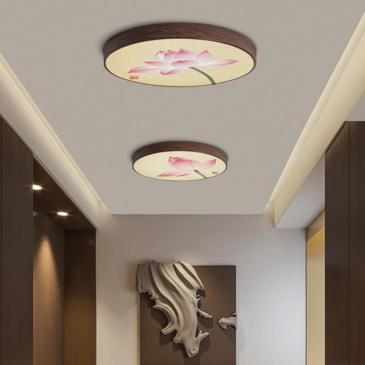 New Chinese-Style Ceiling Lamp for Zen Room, Bedroom, Dining Room, Study, Chinese-Style Zen-Inspired Retro Simple Modern Walnut Wood Color Lamp New Chinese-Style Ceiling Lamp for Zen Room, Bedroom, Dining Room, Study, Chinese-Style Zen-Inspired Retro Simple Modern Walnut Wood Color Lamp