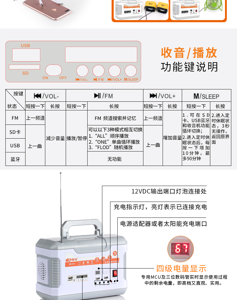 Đèn chợ đêm, đèn đường, sạc, đèn cắm trại ngoài trời, hệ thống năng lượng mặt trời, đèn khẩn cấp gia đình den bin doi dau sieu sang