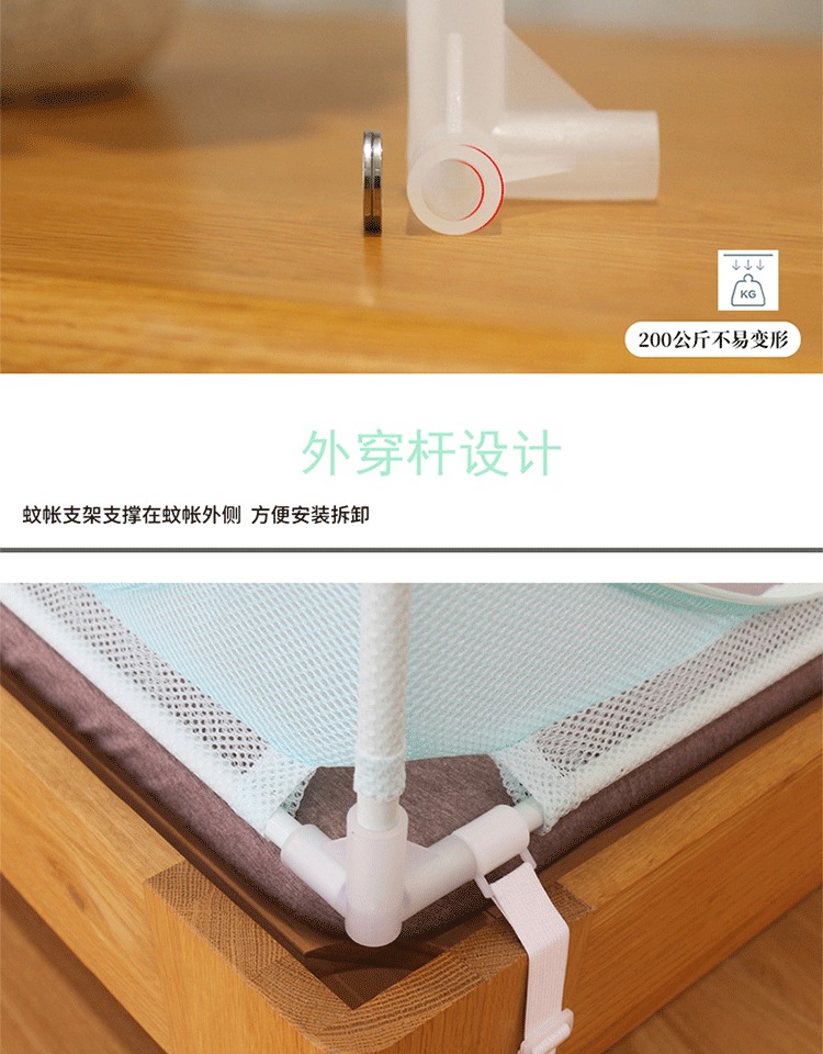 Cửa cuốn ba cánh khóa kéo 1,5m yurt 1,8m giường đôi nhà chống muỗi học sinh - Lưới chống muỗi màn chụp gấp gọn người lớn