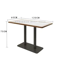 Длинный стол из сланца орехового дерева