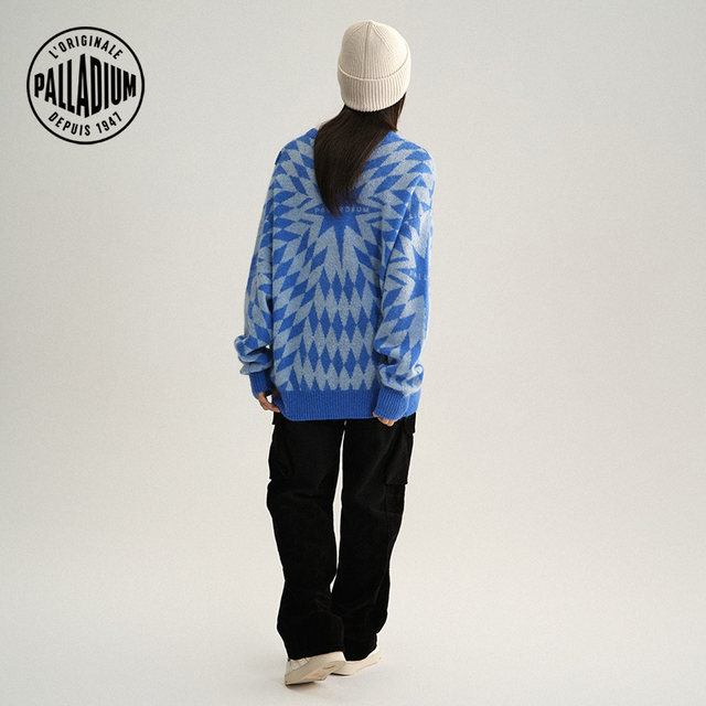 PALLADIUM Paladin pullover ສໍາລັບຜູ້ຊາຍແລະແມ່ຍິງ, ເສື້ອ sweater ເກົາຫຼີ trendy, sweater ຄູ່ 177422