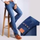 Phần mùa xuân Phiên bản Hàn Quốc của quần jeans mùa thu nam màu đen mới quần thẳng nam lỏng thanh niên nam dài quần thủy triều