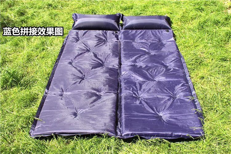Thảm bơm hơi tự động cắm trại ngoài trời lều ẩm pad nghỉ trưa ngủ pad đơn có thể được khâu đôi thảm nhiều người - Thảm chống ẩm / Mat / Gối xốp lót sàn