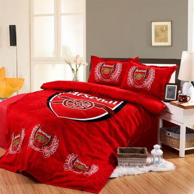 Fans nguồn cung cấp đội đội giường biểu tượng lanh Bốn gối giường chăn ba mảnh Barcelona Barcelona - Bộ đồ giường bốn mảnh chăn ga gối đệm hanvico giảm giá