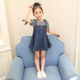 Cô gái mùa xuân dress 2019 New Super-Air Kids 2-8 tuổi 3 bé 4 trẻ em denim váy công chúa váy 5.