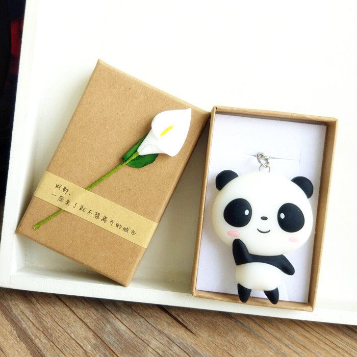 Sichuan Tourism Souvenirs Chengdu Gift Panda Souvenirs Silicone Panda Key Buckle Pendant