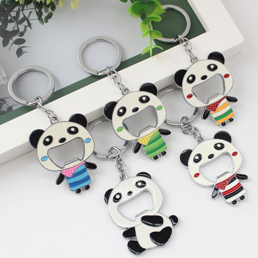 Chengdu Panda Base Tourism Souvenirs Carry-on With Cute Panda Bottle Opener Key Clasp Pendant Small Gift