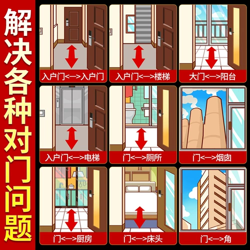 Наклейка на дверь «Благословение Тяньгуань» решает невидимую металлическую наклейку от двери до двери, украшение входа в дверь спальни и двери лифта